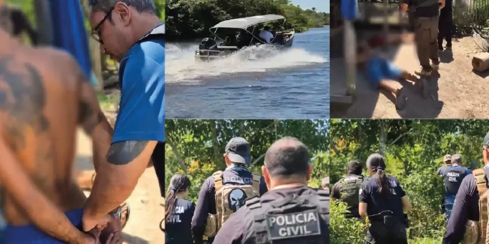 Três homens foram presos durante a operação da Polícia Civil