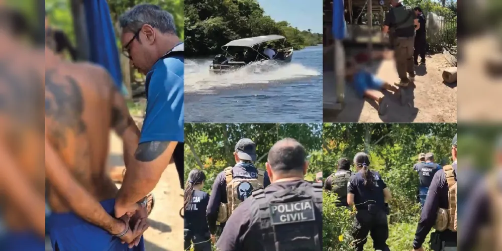 Três homens foram presos durante a operação da Polícia Civil
