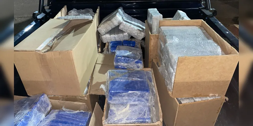 Abordagem constatou 236,2kg de maconha em carga de veículo.