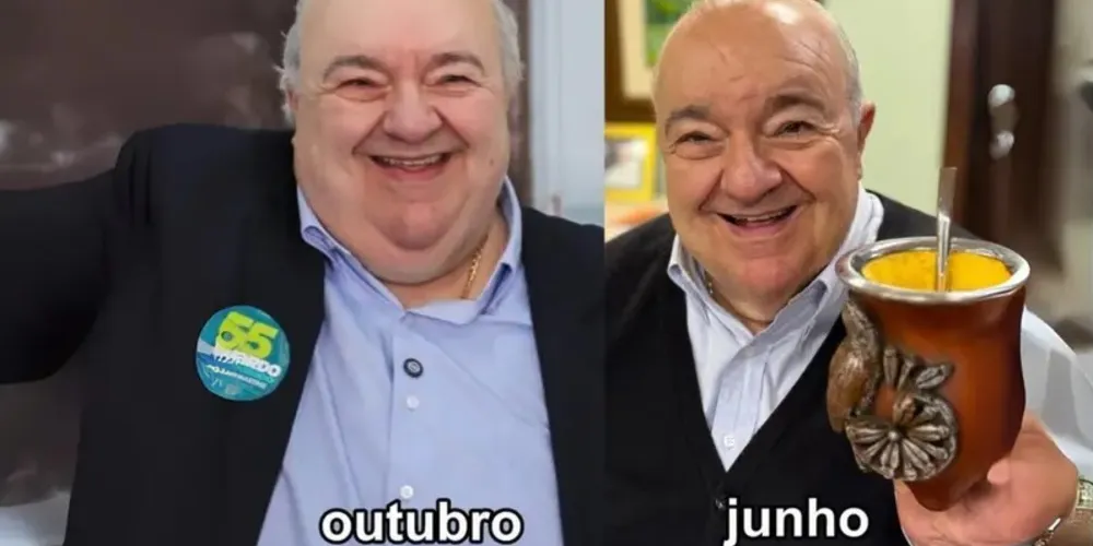 Rafael Greca (PSD) publica uma comparação nas redes sociais