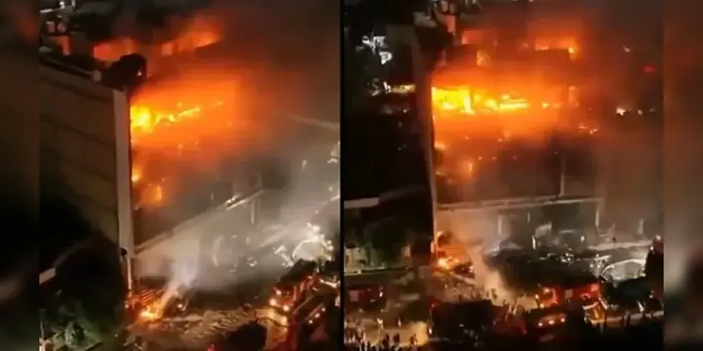 Imagem ilustrativa da imagem Explosão em shopping provoca incêndio e deixa ao menos 60 mortos e feridos
