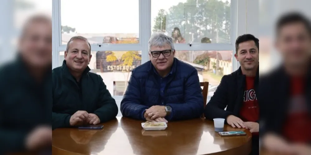 Moacyr Fadel, Altamir Sanson e Vane estiveram reunidos
