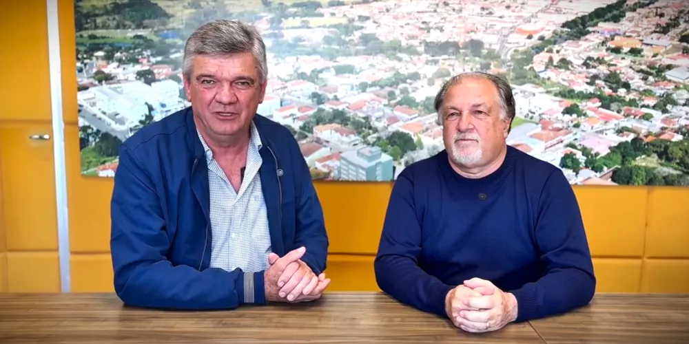 Prefeito de Jaguariaíva, Juca Sloboda (PL) - à esquerda, comentou sobre a decisão