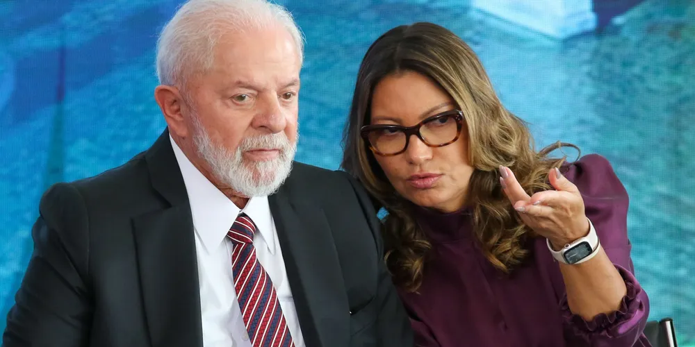 Presidente Lula e sua primeira-dama, Janja