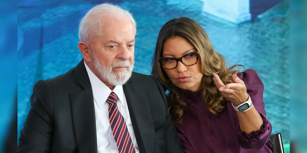 Presidente Lula e sua primeira-dama, Janja