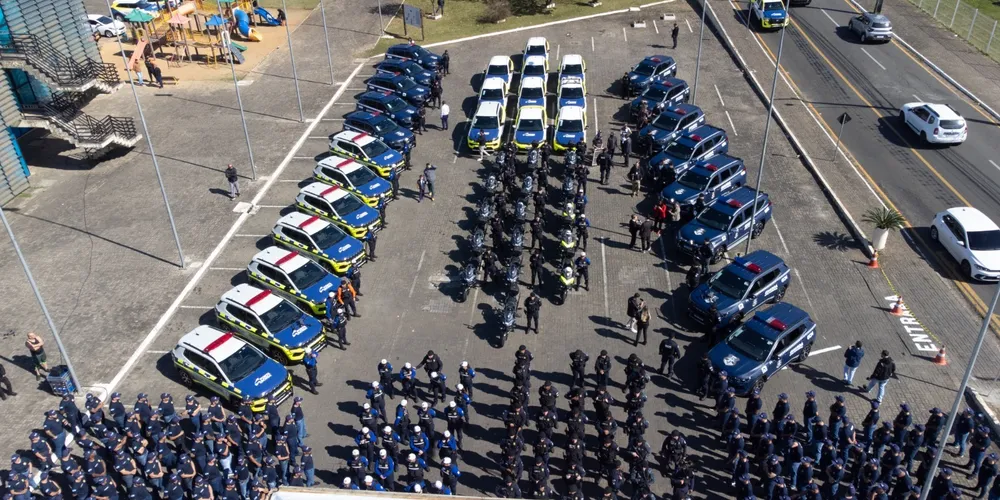 Prefeitura de Ponta Grossa apresentou 58 novas viaturas para o município.