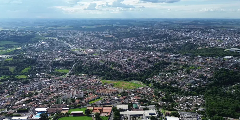 Imagem aérea de Ponta Grossa