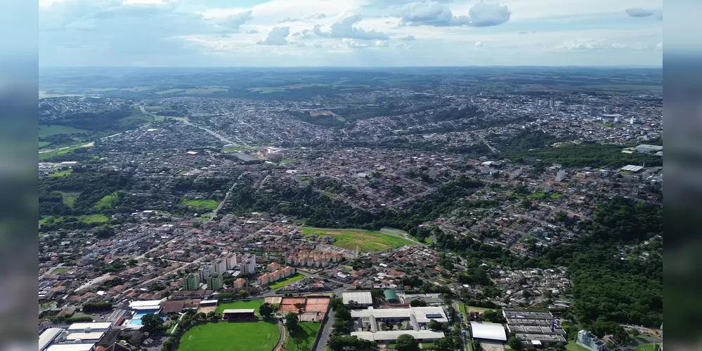 Imagem aérea de Ponta Grossa