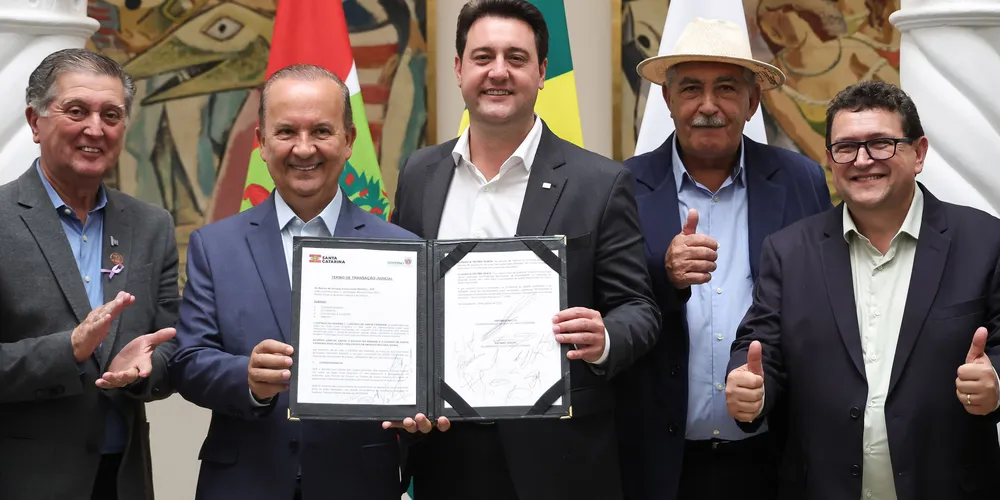 Governadores Carlos Massa Ratinho Junior e Jorginho Mello quitam dívidas do Paraná e Santa Catarina em acordo