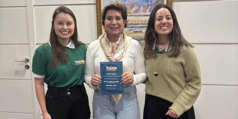 O convite para o lançamento da 1ª Feira Saúde Conecta PG foi entregue nessa quarta-feira (16) à prefeita Elizabeth Schmidt, que confirmou presença
