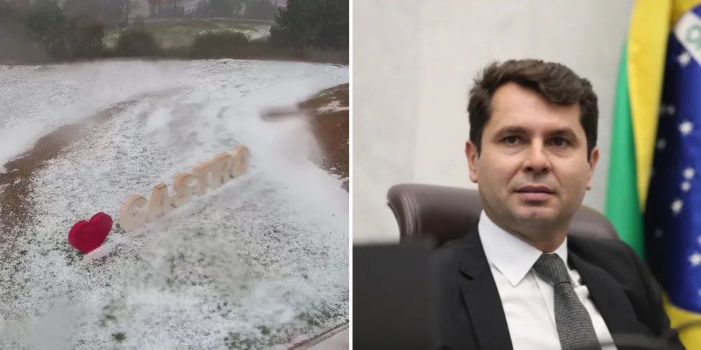 O parlamentar ressaltou os prejuízos causados pela chuva de granizo em Castro