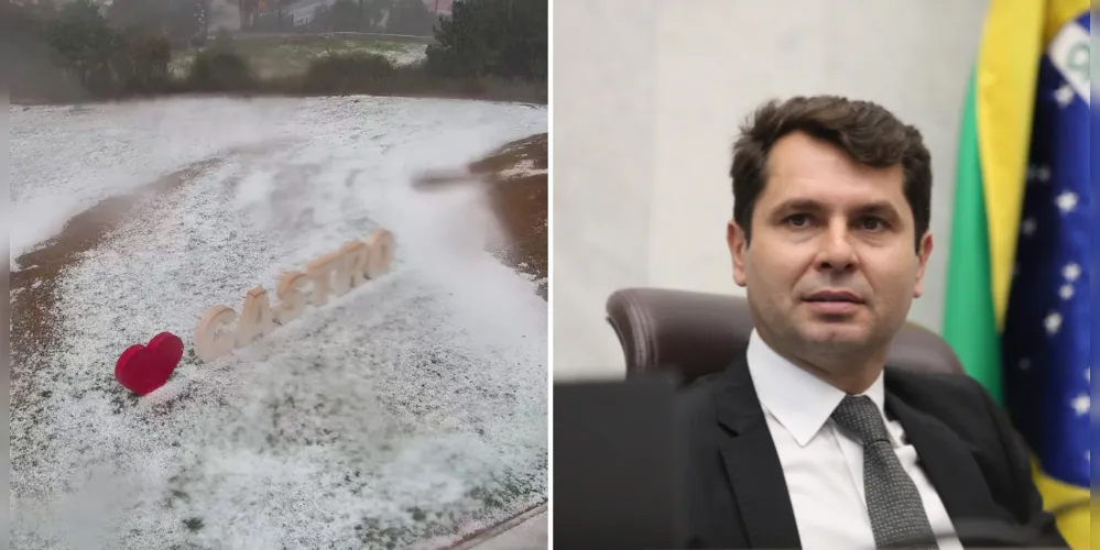 O parlamentar ressaltou os prejuízos causados pela chuva de granizo em Castro