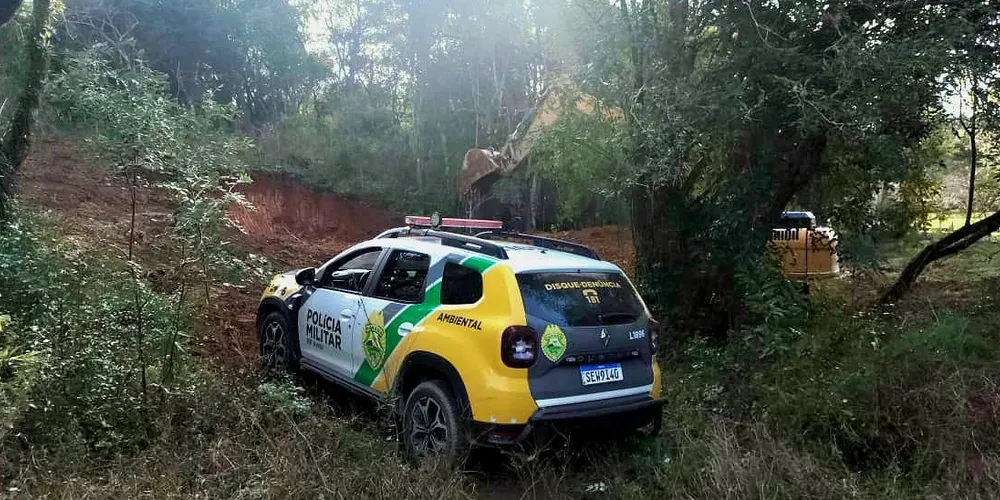PM Ambiental foi até o local após receber uma denúncia anônima