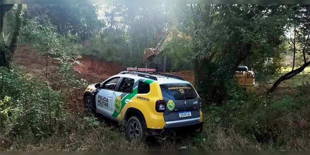 PM Ambiental foi até o local após receber uma denúncia anônima
