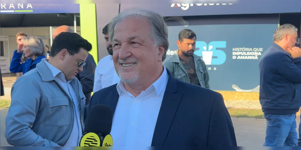 Vice-prefeito de Jaguariaíva, Reginaldo Cheirubim, durante entrevista para o Portal aRede.
