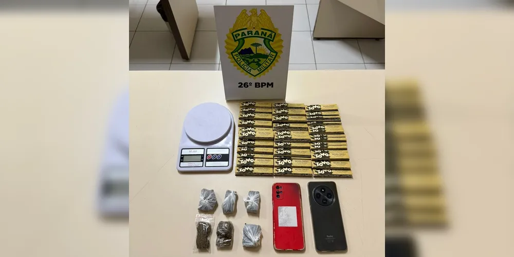 Todo o material foi apreendido junto com o suspeito