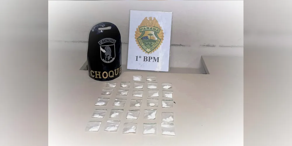 A droga foi apreendida