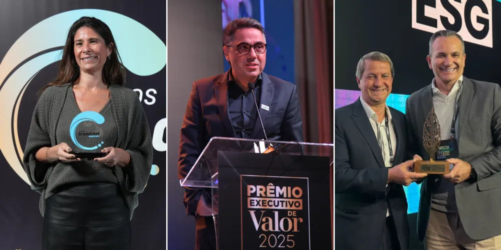 Gabriela Woge, Cristiano Teixeira, Francisco Razzolini e Julio Nogueira receberam os prêmios