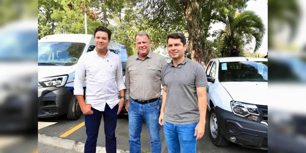 Guto Silva, Maurício Rivabem e Alexandre Curi estiveram reunidos no mês de maio, em Campo Largo