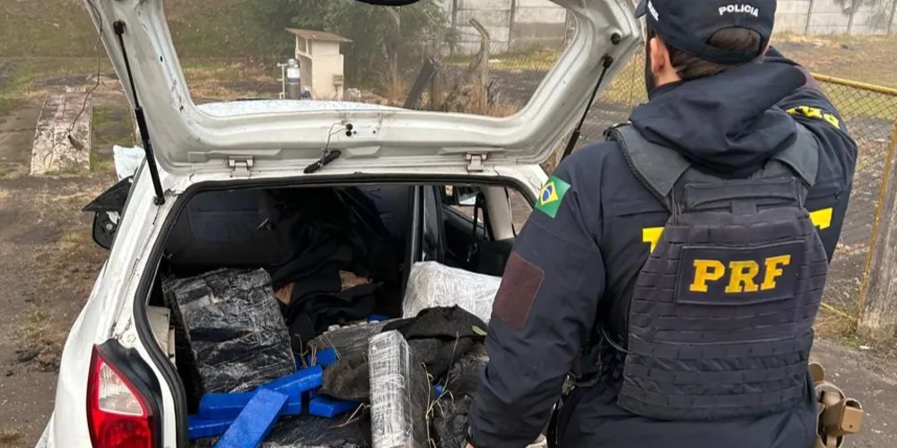 A PRF prendeu e encaminhou o condutor para a Delegacia de Polícia Federal de Ponta Grossa
