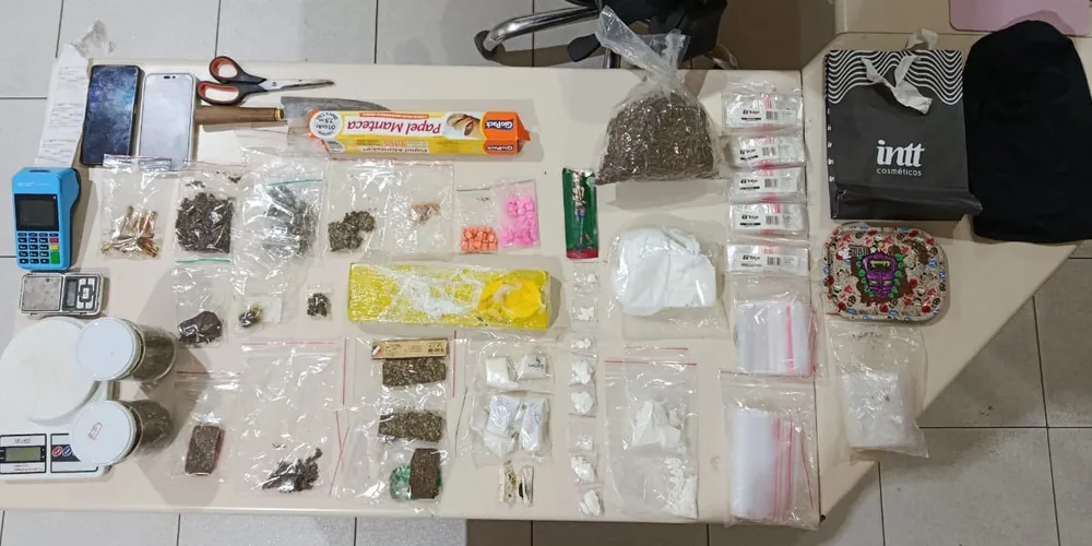 Material apreendido durante operação