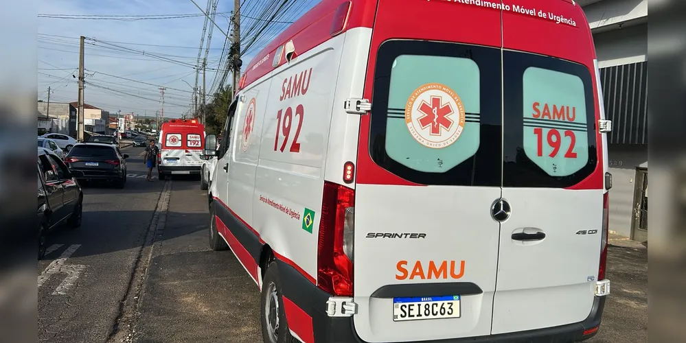 Vítima foi encaminhada para uma casa hospitalar
