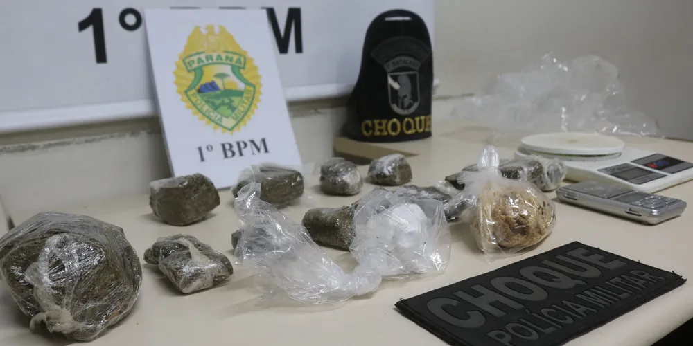 Choque da PM prende jovem e apreende quase 800 g de drogas em PG
