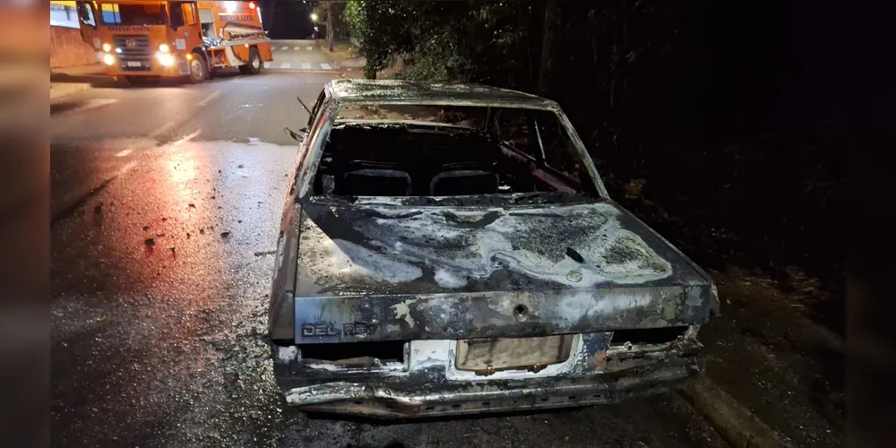 Assaltantes roubam carro, incendeiam veículo e são presos em Carambeí