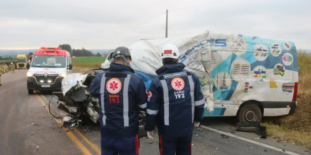Motorista da van faleceu no local