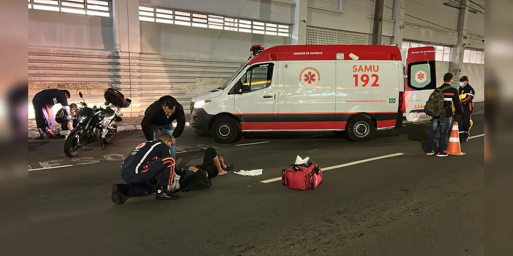 A vítima foi atendida por equipe do Samu