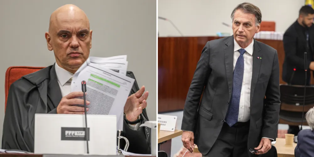 Alexandre de Moraes e Jair Bolsonaro