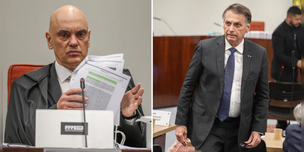 Alexandre de Moraes e Jair Bolsonaro