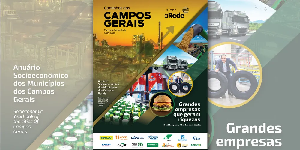 Livro-Anuário Caminhos dos Campos Gerais aborda o tema em 148 páginas, destacando os indicadores econômicos de cada cidade da região