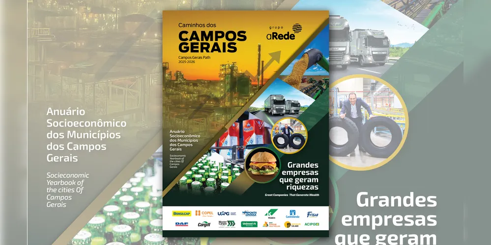 Livro-Anuário Caminhos dos Campos Gerais aborda o tema em 148 páginas, destacando os indicadores econômicos de cada cidade da região