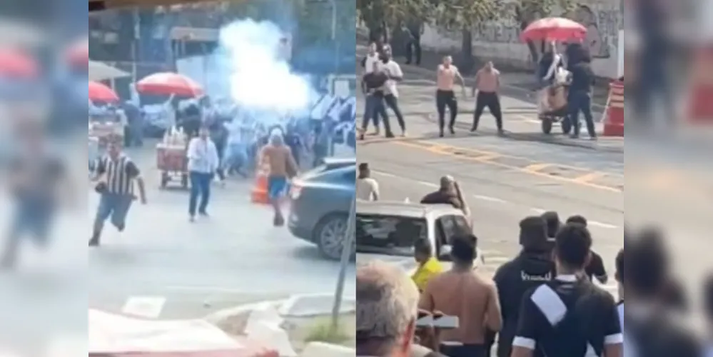 A confusão aconteceu antes da partida iniciar