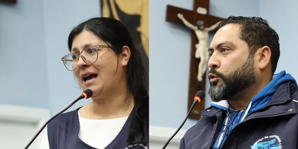 Estiveram presentes  a assistente social, Priscila de Fátima Pinheiro e o coordenador pedagógico, Márcio Nonato