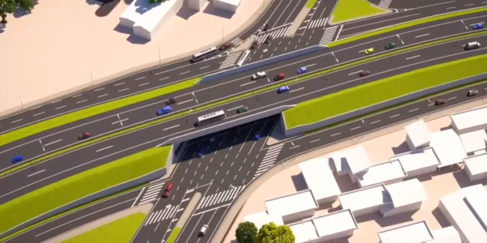 A previsão de conclusão da obra é fevereiro de 2027