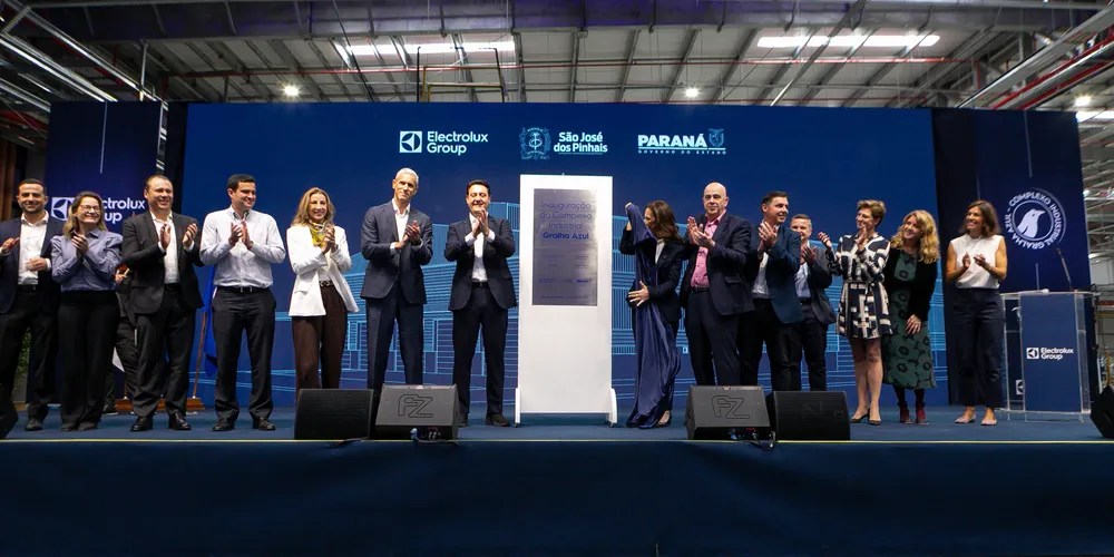 O governador Carlos Massa Ratinho Junior participa da inauguração da fábrica da Eletrolux