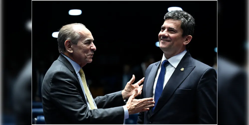Senadores Marcelo Castro (MDB-PI) e Sergio Moro (União-PR)