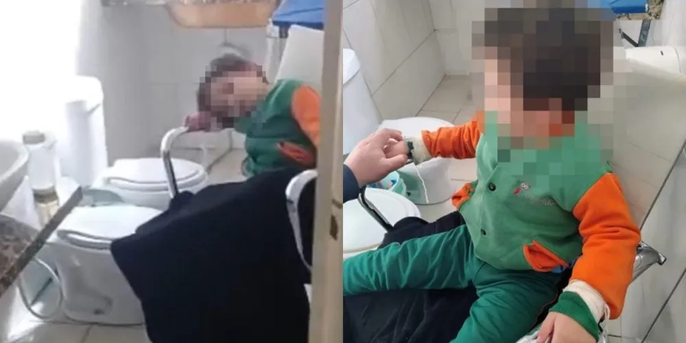 Menino foi encontrado amarrado a uma cadeira, em uma escola de Araucária