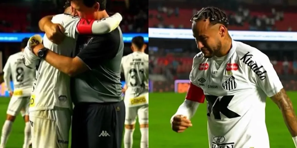 Neymar chorou na saída de campo