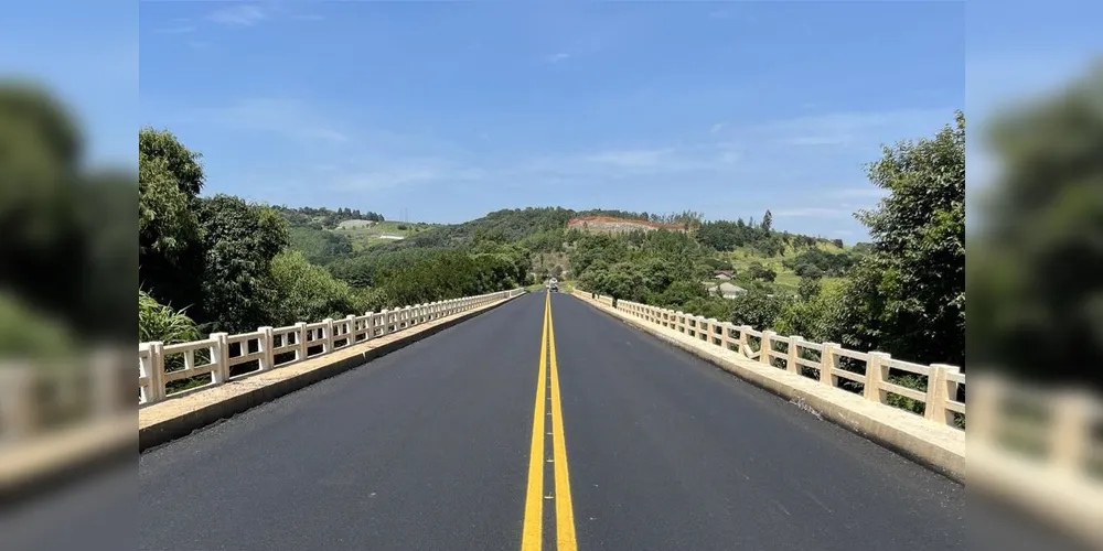 A ponte fica no km 385 da PR-170, em Guarapuava, região Centro-Sul