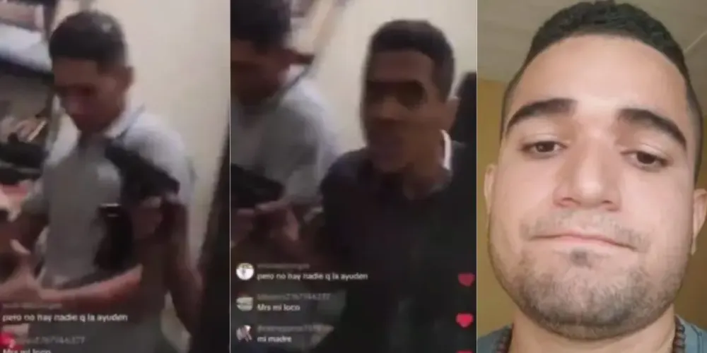 Dois homens aparecem na gravação e os disparam duas vezes contra a vítima