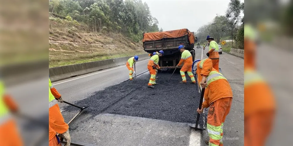 As obras se estendem por vários trechos nos Campos Gerais
