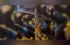 Inusitado! Homem acaba entalado em lixeira de PG e mobiliza equipes de resgate