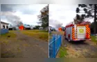 Incêndio em antiga rede de barracões da Rumo mobiliza Bombeiros em Ponta Grossa
