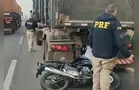 Motociclista fica gravemente ferido após atingir traseira de caminhão na BR-376