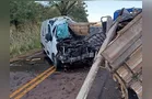 Motorista de van morre ao bater de frente com caminhão na PR-170