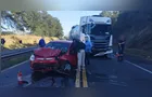 Motorista fica gravemente ferido após colisão na BR-376 em Tibagi