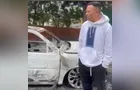Jovem tem carro incendiado e busca auxílio para arrecadar dinheiro